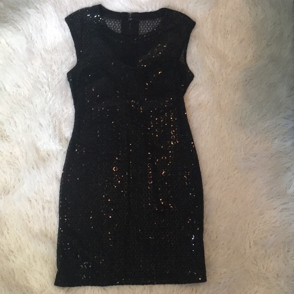 Black Sequin Dress - Picture 1 of 3